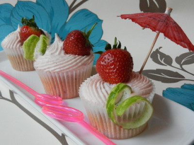 Strawberry Daiquiri Cupcakes by Jenny Liu