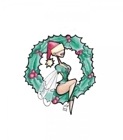 Holly and the Fairy Art Card